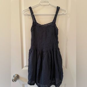 Aritzia Wilfred navy strap dress